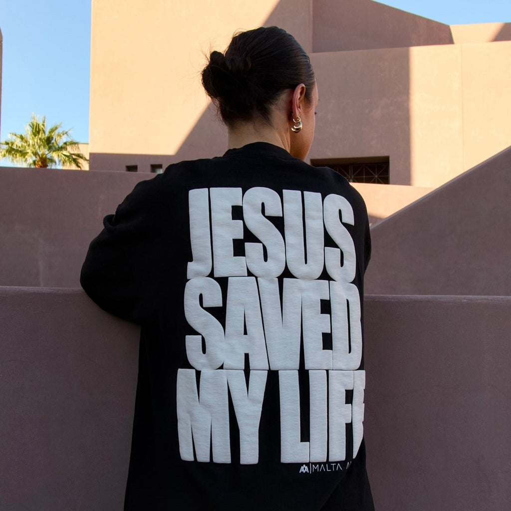 [PRE-ORDER - SHIPS MAY 29TH] Jesus Saved My Life PUFF PRINT - Black