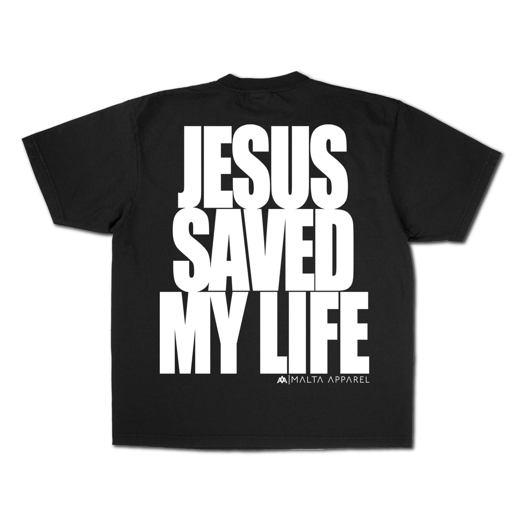 [PRE-ORDER - SHIPS MAY 29TH] Jesus Saved My Life PUFF PRINT - Black
