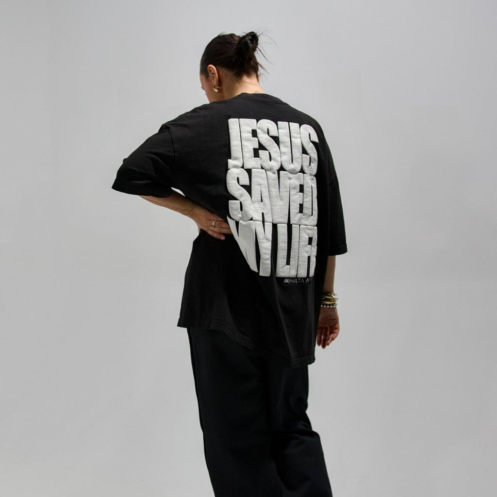 [PRE-ORDER - SHIPS MAY 29TH] Jesus Saved My Life PUFF PRINT - Black
